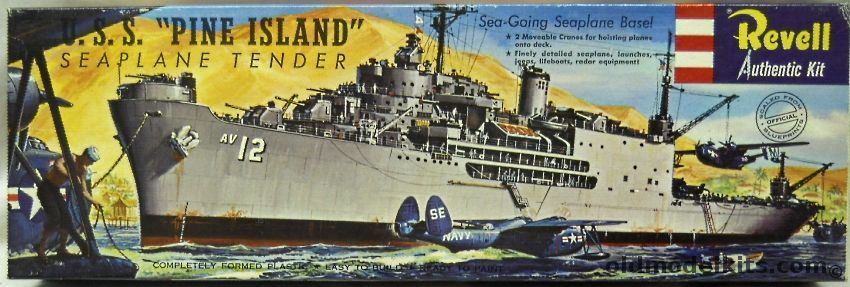 Revell 1/424 USS Pine Island Seaplane Tender - With PBM-5 Mariner Seaplane, H362-169 plastic model kit